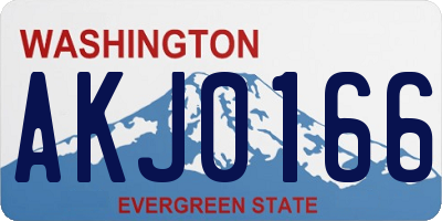 WA license plate AKJ0166