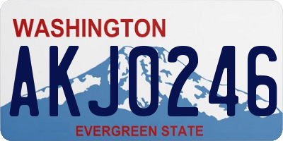 WA license plate AKJ0246