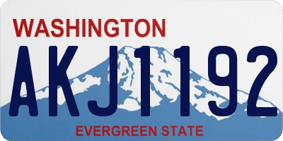 WA license plate AKJ1192