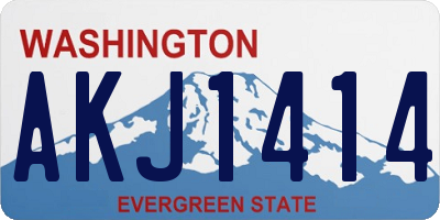 WA license plate AKJ1414