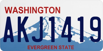WA license plate AKJ1419
