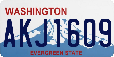 WA license plate AKJ1609