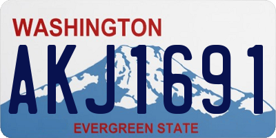 WA license plate AKJ1691