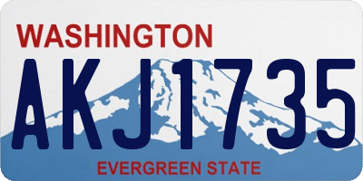 WA license plate AKJ1735