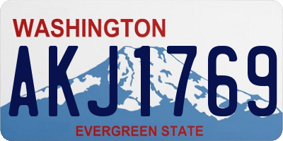 WA license plate AKJ1769