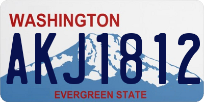 WA license plate AKJ1812