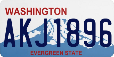 WA license plate AKJ1896
