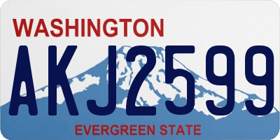 WA license plate AKJ2599