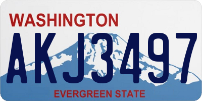 WA license plate AKJ3497