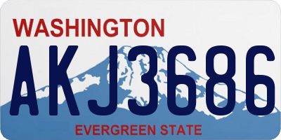 WA license plate AKJ3686