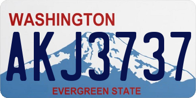 WA license plate AKJ3737