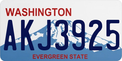 WA license plate AKJ3925