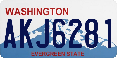 WA license plate AKJ6281