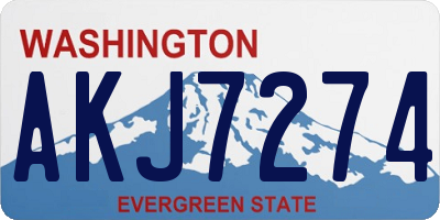WA license plate AKJ7274