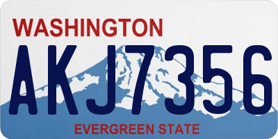 WA license plate AKJ7356
