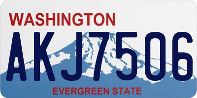 WA license plate AKJ7506