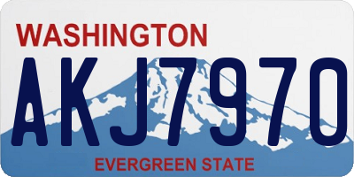 WA license plate AKJ7970