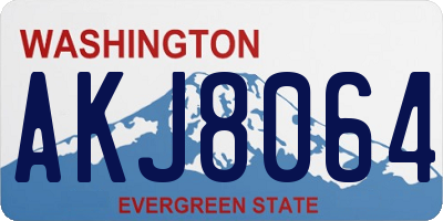 WA license plate AKJ8064