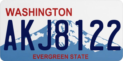 WA license plate AKJ8122