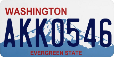 WA license plate AKK0546