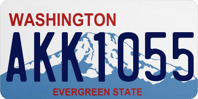 WA license plate AKK1055