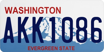 WA license plate AKK1086