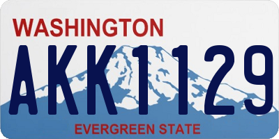 WA license plate AKK1129
