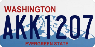 WA license plate AKK1207