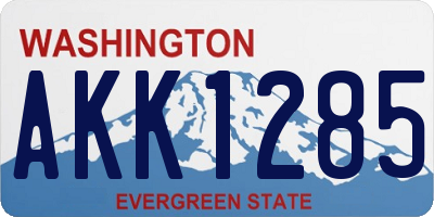 WA license plate AKK1285