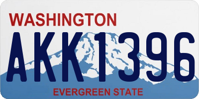 WA license plate AKK1396