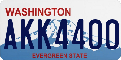 WA license plate AKK4400