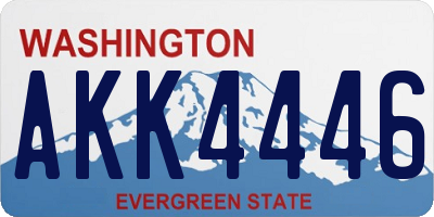 WA license plate AKK4446