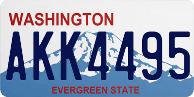 WA license plate AKK4495