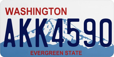 WA license plate AKK4590