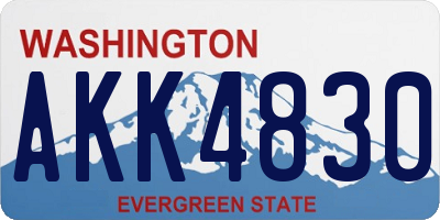 WA license plate AKK4830