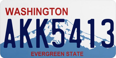 WA license plate AKK5413