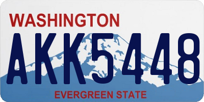 WA license plate AKK5448