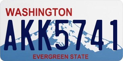 WA license plate AKK5741