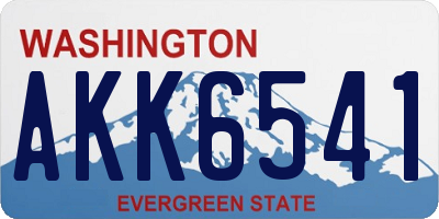 WA license plate AKK6541