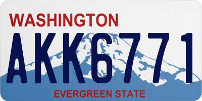 WA license plate AKK6771