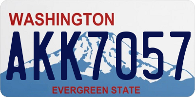 WA license plate AKK7057
