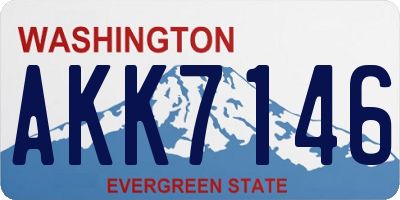 WA license plate AKK7146
