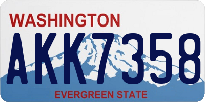 WA license plate AKK7358