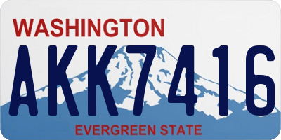 WA license plate AKK7416