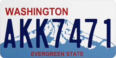 WA license plate AKK7471