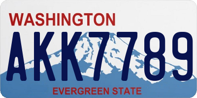 WA license plate AKK7789