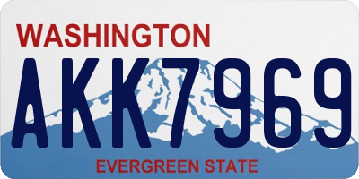 WA license plate AKK7969