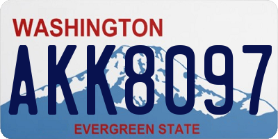WA license plate AKK8097