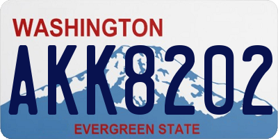 WA license plate AKK8202