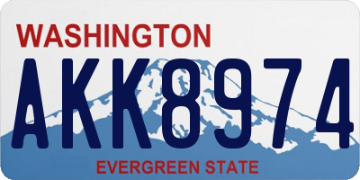 WA license plate AKK8974